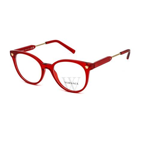 red versace eyeglasses|versace semi rimless glasses.